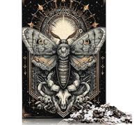 Puzzle de 1000 pièces « Papillon enchanté », Illustration Fantastique, Puzzle créatif en Bois pour Adultes, Cadeau d'anniversaire ou de fêtes (75 x 50 cm)