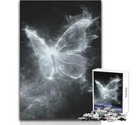 Puzzle de 1000 pièces - Papillon fantôme Blanc - Un Jouet de précision et de Calme pour se détendre Dimensions 38x26cm