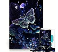 Puzzle de 1000 pièces Papillon Néon Découpe Précise Art Jeu de Logique et de Réflexion Atelier Détente Cadeau d'anniversaire Amusant (50x75cm)