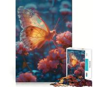 Puzzle de 1000 pièces Papillon Néon pour Adultes Jeu de logique Fine Silencieux et Amusant Bords Nets Cadeau mémorable (50x75cm)