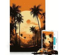 Puzzle de 1000 pièces Paradis Tropical, Bords Fins, Travail cérébral, Jeu Relaxant, Cadeau Artistique de Noël (38x26cm)
