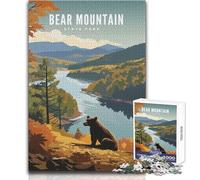 Puzzle de 1000 pièces - Parc d'État de Bear Mountain - Jeu intellectuel - Activités familiales - Cadeau d'anniversaire - Dimensions : 38x26cm