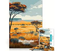 Puzzle de 1000 pièces Parc National de Bwabwata,Namibie Décoration Neat Edge,résolution de problèmes Amusante et Facile à Vivre,Cadeau de Noël (50x75cm)