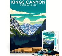 Puzzle de 1000 pièces Parc National de Kings Canyon Jeu d'articulation Fin et Amusant pour résoudre des problèmes,Jeu Calme pour Les Moments de détente,décoration de Noël,Cadeau (38x26cm)