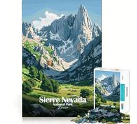 Puzzle de 1000 pièces Parc National de la Sierra Nevada, Espagne Affiche Ajustement Parfait Art Stimule Le Cerveau Jeu Temps de Repos Décoration Murale de Noël (50x75cm)