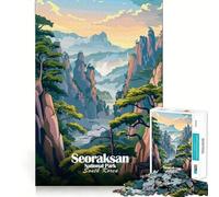 Puzzle de 1000 pièces Parc National de Seoraksan, Corée du Sud Qualité supérieure Jeu de réflexion et de Bien-être Cadeau d'anniversaire Amusant (50x75cm)