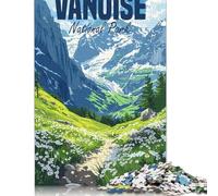 Puzzle de 1000 pièces - Parc National de Vanoise - Puzzle en Carton pour Adultes - 38 x 26 cm - 1000 pièces