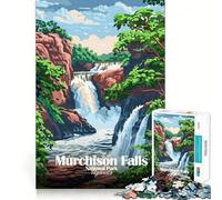 Puzzle de 1000 pièces Parc National des Chutes Murchison,Ouganda Ajustement Parfait Jeu d'art créatif et d'habileté Temps de Repos et de Jeu Décoration de Noël (50x75cm)