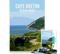 Puzzle de 1000 pièces Parc National des Hautes Terres du Cap-Breton Découpe Impeccable Jeu de logique Amusant et Gratuit Activité d'anniversaire (50x75cm)