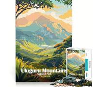 Puzzle de 1000 pièces Parc National des Montagnes d'Uluguru, Tanzanie Ajustement Parfait Jeu Stimulant pour Le Cerveau Temps de Repos Décoration Murale de Noël (38x52cm)