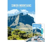 Puzzle de 1000 pièces Parc National des Monts Simien Jeu captivant pour développer la Patience Décoration et Cadeau d'anniversaire Parfaits (Dimensions 38x26cm)