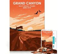 Puzzle de 1000 pièces Parc National du Grand Canyon Jeu de Concentration et d'entraînement Amusant et Relaxant Cadeau de Noël et de Loisirs (50x75cm)