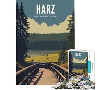 Puzzle de 1000 pièces Parc National du Harz Jeu addictif pour cultiver la Patience Jeu Manuel pour Toute la Famille Cadeau Amusant (Dimensions 38x52cm)