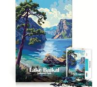 Puzzle de 1000 pièces Parc National du lac Baïkal,Russie Jeu précis Entraînement et Concentration Amusant Détente Cadeau de Noël Loisirs