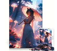 Puzzle de 1000 pièces Parcours éthérés pour Adolescents, thème Anime, avec Une Fille Un Casse-tête Stimulant et agréable, aux Bords Lisses, idéal comme Cadeau de Noël (38x26cm)