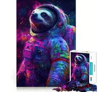 Puzzle de 1000 pièces Paresseux Astronaute pour Adultes, Jouet de logique Pointue, Loisirs à Domicile, découpe précise, 50x75cm