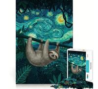 Puzzle de 1000 pièces Paresseux dans la Jungle étoilée pour Adolescents, Jeu de réflexion, Jouet Anti-Stress, découpe soignée, Cadeau Artistique 38x26cm