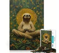 Puzzle de 1000 pièces Paresseux en méditation pour Adolescents, Jeu de logique, léger et Relaxant, découpe précise, Cadeau Classique 38x52cm