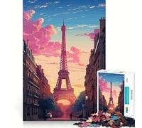Puzzle de 1000 pièces Paris France pour Adultes et Adolescents Jeu de réflexion Anti-Stress (38x52cm)