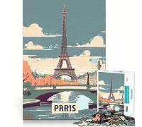 Puzzle de 1000 pièces Paris Ideal Cut Decor Jeu cognitif Cadeau Facile à Jouer Jeu d'anniversaire (50x75cm)