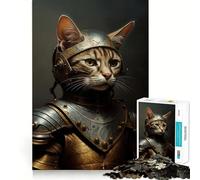 Puzzle de 1000 pièces Pauvre Chat Chevalier pour Adultes, Puzzle Relaxant, Art à Assembler, Cadeau Unique (50x75cm)