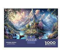 Puzzle de 1000 pièces Paysage Autrement Monde Brumeux, Cristaux des Monts Difficiles, Puzzle éducatif pour Couples, Adolescents à partir de 14 Ans, 38x26cm