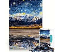 Puzzle de 1000 pièces Paysage de Ciel étoilé pour Adultes et Adolescents, Jeu de réflexion apaisant, Cadeau de Noël idéal 38x26cm