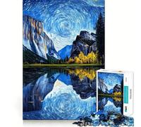 Puzzle de 1000 pièces Paysage de Ciel étoilé pour Adultes, Jeu de réflexion apaisant, Bords précis, 38x26cm