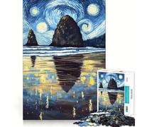 Puzzle de 1000 pièces Paysage de Ciel étoilé pour Adultes, Jeu de réflexion apaisant, Bords précis, 38x26cm