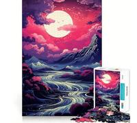 Puzzle de 1000 pièces Paysage de Coucher de Soleil pour Adolescents, Jouet Intelligent, Loisirs, découpe précise, Cadeau saisonnier 50x75cm