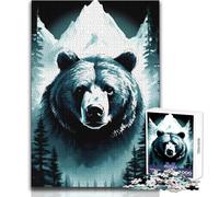 Puzzle de 1000 pièces Paysage de la Montagne de l'ours - Jeu d'apprentissage pour développer sa motricité Fine pour des Moments de Joie - Dimensions:38x26cm