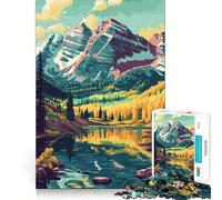Puzzle de 1000 pièces,Paysage de Montagne du Colorado,Jeu d'assemblage précis,activité cérébrale Amusante pour Passer Le Temps Libre,Cadeau Artistique d'anniversaire (38x26cm)