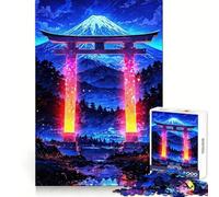 Puzzle de 1000 pièces Paysage de Montagne Neon Gate pour Adultes, idéal pour améliorer la mémoire, Calme et apaisé, avec des Bords Nets et artistiques (50x75cm)