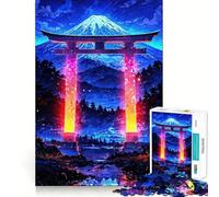 Puzzle de 1000 pièces Paysage de Montagne Neon Gate pour Adultes, idéal pour améliorer la mémoire, Calme et apaisé, avec des Bords Nets et artistiques (50x75cm)