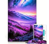 Puzzle de 1000 pièces Paysage de Montagne pour Adultes et Adolescents Jeu de logique Clair Découpe Parfaite pour Les vœux du Père Noël (50x75cm)