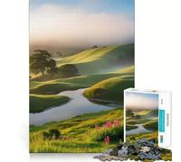 Puzzle de 1000 pièces Paysage de Prairie sereine pour Adolescents, idéal pour stimuler la mémoire, se détendre à la Maison et Offrir Un Joli Cadeau (50x75cm)