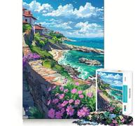 Puzzle de 1000 pièces Paysage de Promenade en Bord de mer pour Adultes, idéal pour stimuler Le Cerveau, soulager Le Stress et créer Une décoration Murale aux Bords précis (38x26cm)