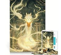 Puzzle de 1000 pièces Paysage de Renard Blanc »,Jeu de réflexion Haute précision,découpe Amusante pour Passer Le Temps (38x26cm)
