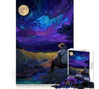 Puzzle de 1000 pièces Paysage de veilleur Nocturne pour Adultes Développe la mémoire et s'amuse à Partager Cadeau saisonnier Amusant avec des Bords précis (38x26cm)