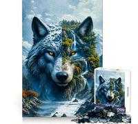 Puzzle de 1000 pièces Paysage de Wolf Mountain pour Adultes Exercice cérébral, détente et évasion Découpe de précision Cadeau de Noël idéal (38x52cm)