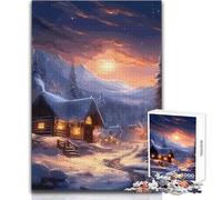 Puzzle de 1000 pièces Paysage d'hiver - Un Moyen Relaxant d'occuper Son Temps Libre - Découpe précise et régulière - Dimensions 50x75cm