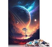 Puzzle de 1000 pièces Paysage étoilé à l'horizon pour Adultes Puzzle en Bois Puzzle Anti-Stress intéressant Cadeau pour la Famille et Les Amis 1000 pièces (75x50cm)