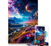 Puzzle de 1000 pièces Paysage étrange pour Adultes, Jouet de logique Pointue, Loisirs à Domicile, découpe précise, 38x26cm