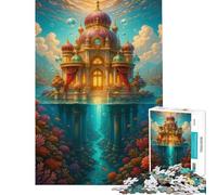 Puzzle de 1000 pièces Paysage Fantastique de Palais sous-Marin Puzzle pour Adultes Jeu de réflexion Passe-Temps idéal pour Un Anniversaire ou Noël (Taille 38x26cm)