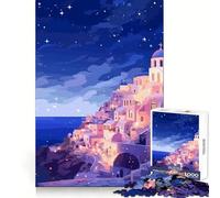 Puzzle de 1000 pièces,Paysage Grec,Art du Voyage,découpe précise,Amusant,Stimulant la réflexion,détente,décoration Murale de Noël (38x26cm)
