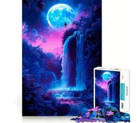 Puzzle de 1000 pièces Paysage Lunaire néon pour Adultes, Jeu Intelligent et Anti-Stress, Assemblage du Motif, Surprise chaleureuse (50x75cm)