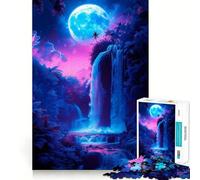 Puzzle de 1000 pièces Paysage Lunaire néon pour Adultes Renforce la mémoire, se détend, qualité supérieure, Cadeau d'anniversaire (38x26cm)