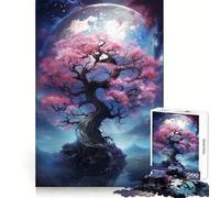 Puzzle de 1000 pièces Paysage onirique d'arbres Sakura pour Adolescents, idéal pour stimuler la mémoire et Passer Un Moment de sérénité (38x52cm), Cadeau d'anniversaire de qualité supérieure