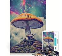 Puzzle de 1000 pièces Paysage onirique de Champignons pour Adultes, idéal pour stimuler la réflexion et se détendre, Bords précis, Cadeau raffiné (50x75cm)