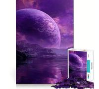 Puzzle de 1000 pièces Paysage Planète Violette pour Adolescents Jeu de logique Stimulant et Anti-Tension Qualité supérieure Cadeau de Noël (38x52cm)